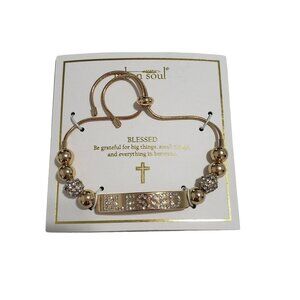 New Urban Soul BLESSED Bracelet‎ in Gold